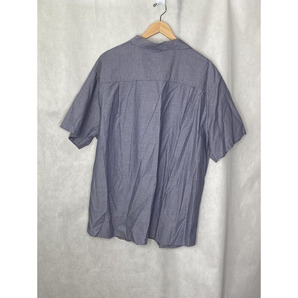 Synrgy Men’s Short Sleeve Button Down Shirt Casual Blue Size XXL - Picture 2 of 9